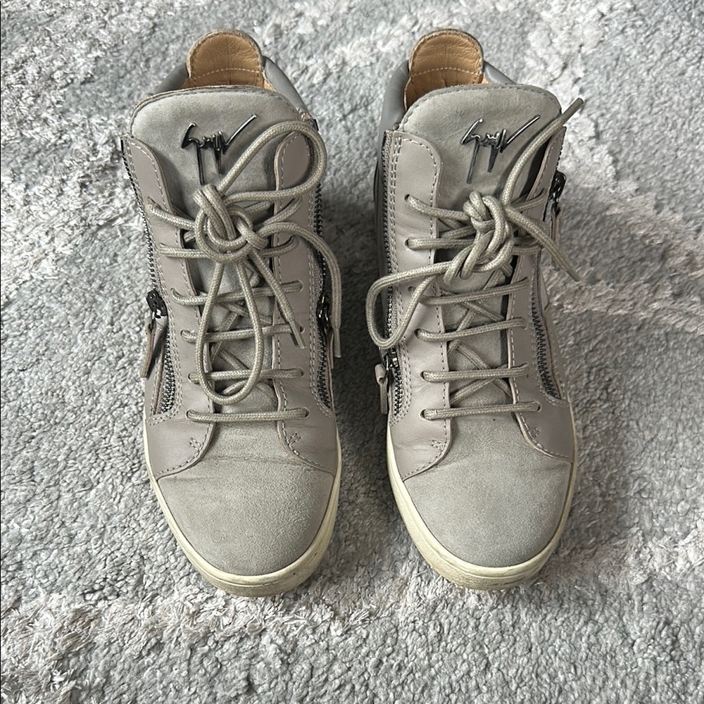Giuseppe Zanotti Gray High-Top Sneakers